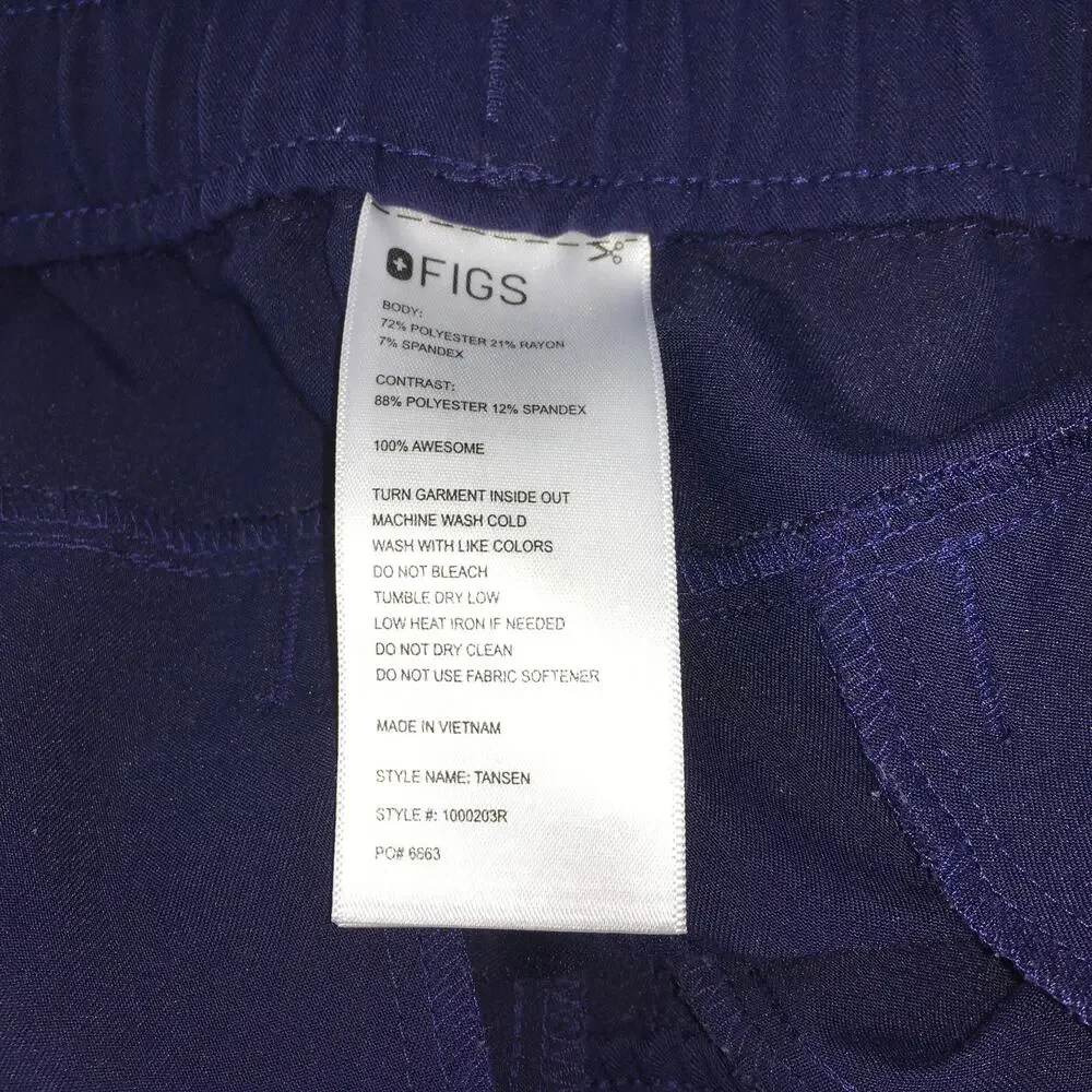 FIGS Mens Tansen Jogger Scrub Pant Navy Blue Medium M Nursing Medical Healthcare